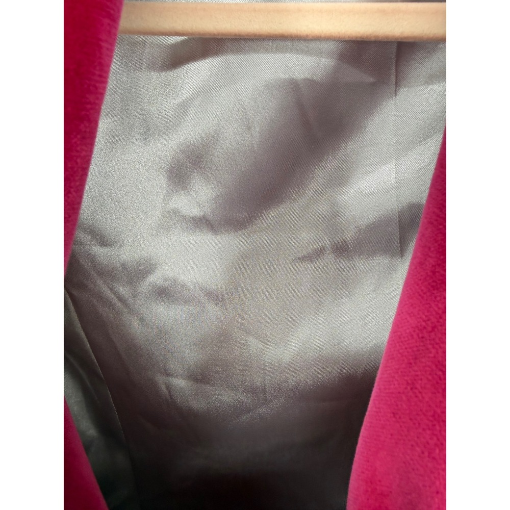 Supply & Demand Blazer Women XS Fuchsia Pink Velvet Notched Lapel NEW - Picture 5 of 10